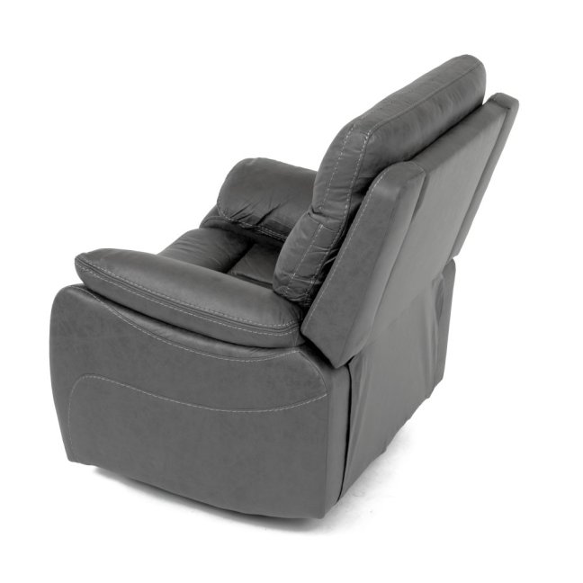 Relaxační křeslo BENNY s elektrickým polohováním — látka, šedá