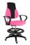 Dětská rostoucí židle Neoseat KINDER — látka, černá / růžová