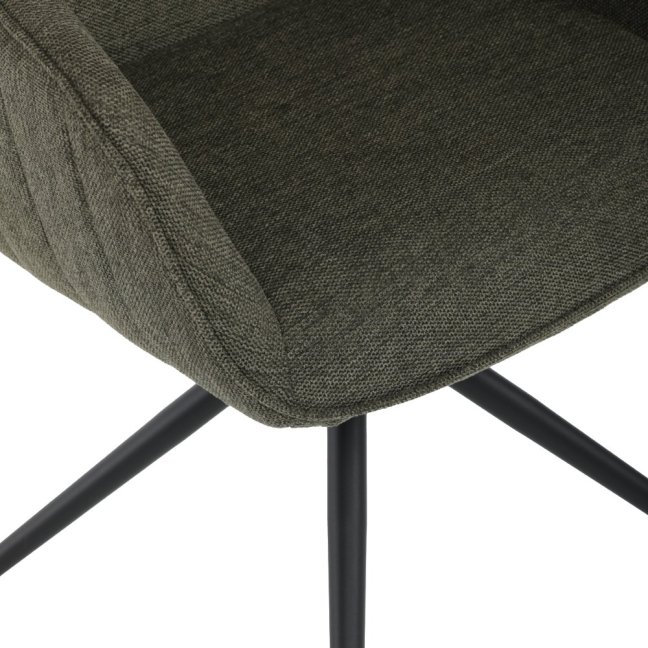 Jídelní otočná židle SCARA — kov, látka, více barev