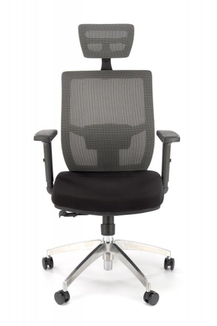 Kancelářská ergonomická židle ADMIRAL — síť / látka, černá