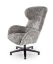 Otočné relaxační křeslo ušák FRANCO — kov, látka, šedá