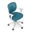Dětská pracovní židle DINO — síť / látka, tyrkysová