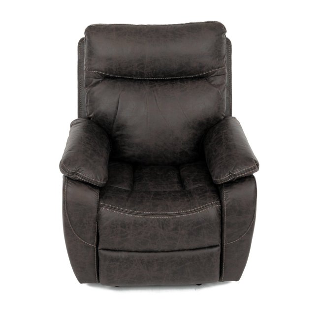 Relaxační polohovací TV křeslo NORBERT — látka, tmavě hnědá, nosnost 150 kg