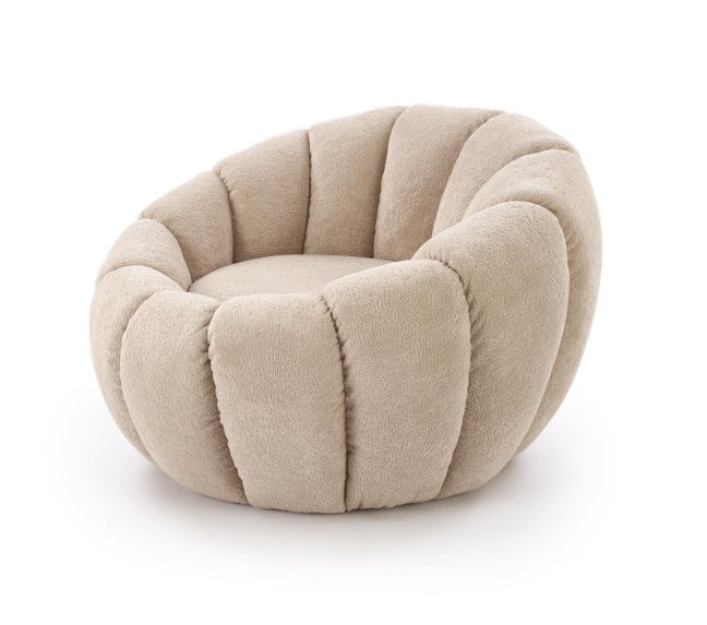 Designové křeslo GASPAR II — látka, béžová