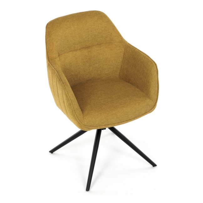 Jídelní otočná židle SCARA — kov, látka, více barev