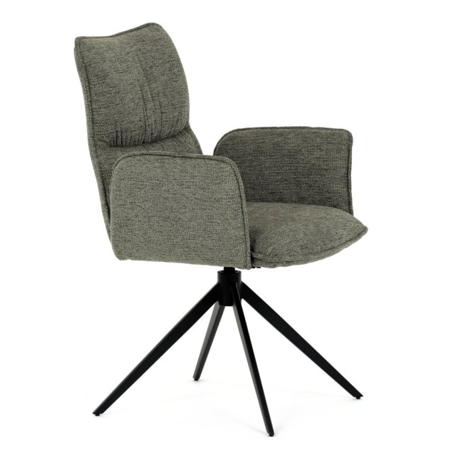 Jídelní otočné křeslo AMALI — kov, látka, více barev