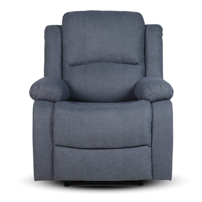 Relaxační polohovací TV křeslo DUVAL — látka, šedá, nosnost 130 kg