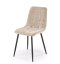 Jídelní židle MARTA — kov, látka, béžová