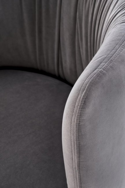 Jídelní křeslo KAREN — kov, samet, šedá