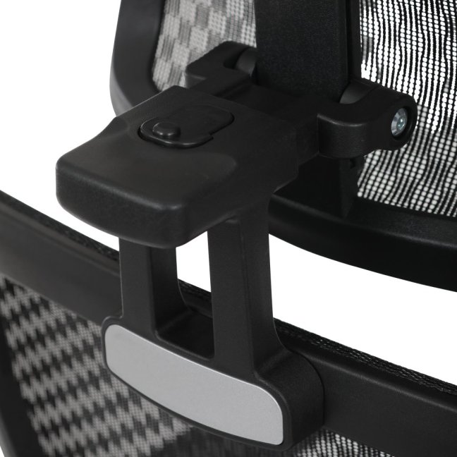 Kancelářská ergonomická židle TRAGEL — síť / látka, černá