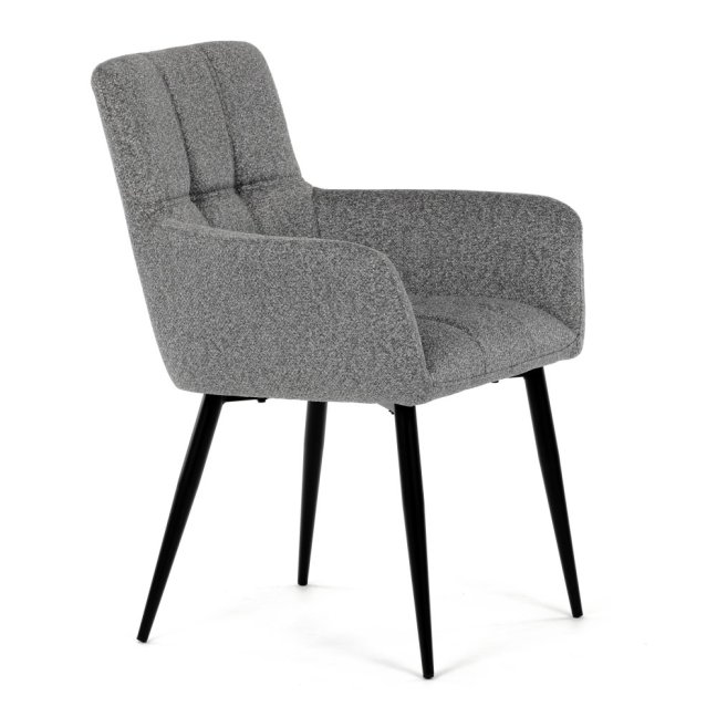 Jídelní křeslo LYON — kov, látka, více barev - Barevné varianty jídelního křesla LYON: Tmavě šedá