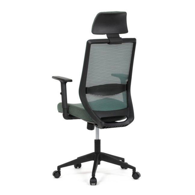 Kancelářská ergonomická židle SENA — látka, černá / zelená