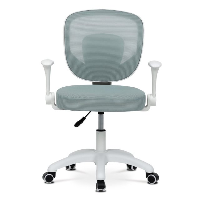 Dětská pracovní židle DINO — síť / látka, mentolová