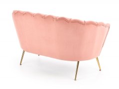 Designová pohovka AMORINITO XL — kov, látka, zlatá / růžová