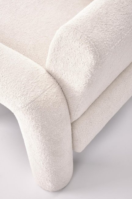 Designové křeslo VARNA — látka, krémová