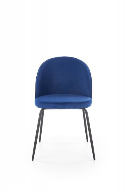 Jídelní židle TORI — kov, látka, modrá