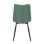 Jídelní židle DAEMON — kov, látka, černá / zelená