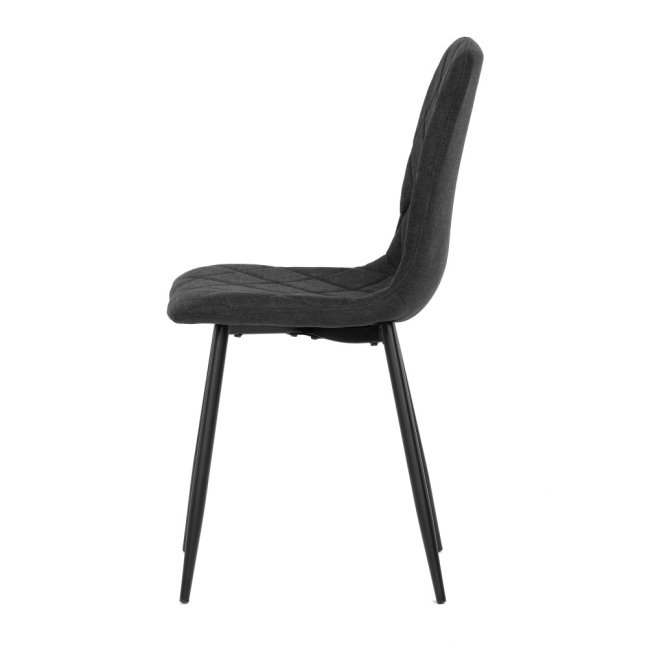 Jídelní židle LONA — kov, látka, černá / více barev - Barevné varianty židle LONA: Hnědá