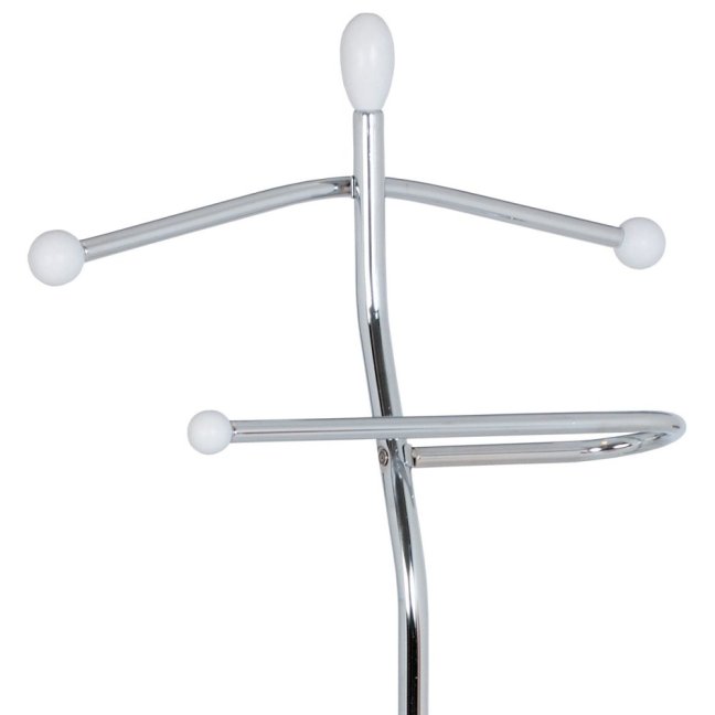 Němý sluha RYAN — kov, masiv, chrom / bílá