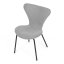 Jídelní židle JULES — kov, látka, více barev - Barevné varianty jídelní židle JULES: Světle šedá