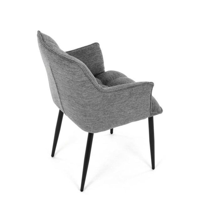 Jídelní křeslo KONIG — látka, šedá