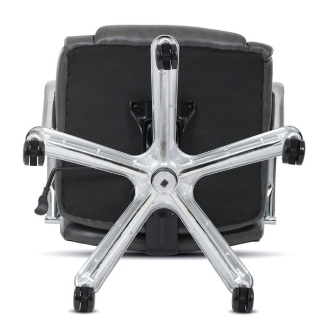 Kancelářské křeslo RYZAR — ekokůže, šedá