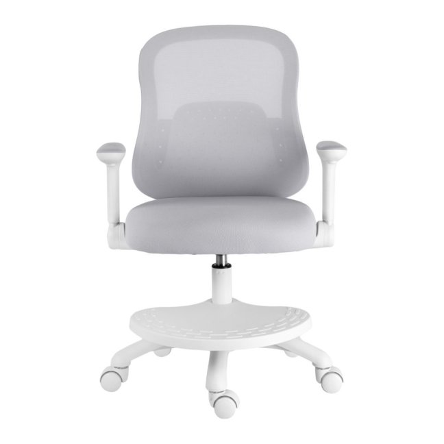 Dětská otočná židle Neoseat JUNI s podnoží — látka, šedá