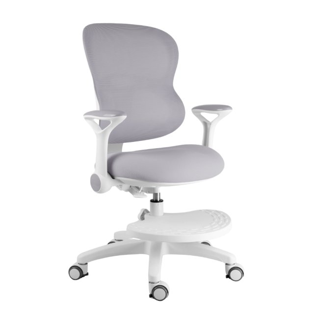 Dětská rostoucí židle Neoseat JUNI 006 — látka, pratelný potah, šedá