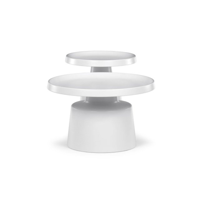 Set 2 konferenčních stolků NOEL IV — kov, bílá