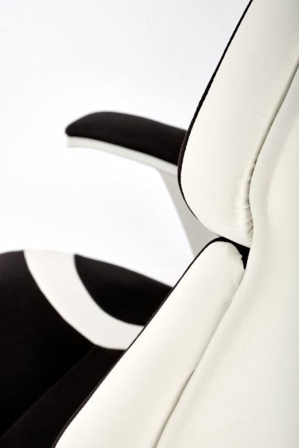 Kancelářská židle CHRONO — látka, ekokůže, černá / bílá