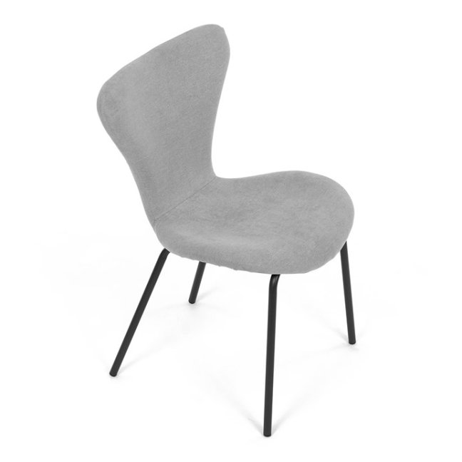 Jídelní židle JULES — kov, látka, více barev - Barevné varianty jídelní židle JULES: Světle šedá