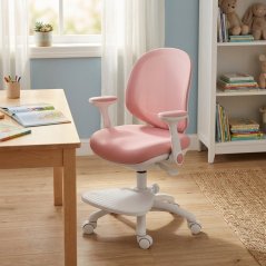 Dětská rostoucí židle Neoseat KIDDY ONE — látka, růžová