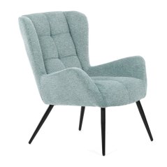 Relaxační křeslo ušák QUEEN — látka, modrá