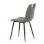 Jídelní židle KLAUDIUS — kov, látka, černá / šedá, nosnost 150 kg