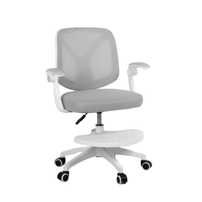 Dětská otočná židle Neoseat JUNI 010 s podnoží — látka, šedá