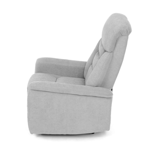 TV křeslo HUGO s elektrickým polohováním — látka, šedá