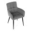 Jídelní křeslo LYON — kov, látka, více barev - Barevné varianty jídelního křesla LYON: Tmavě šedá