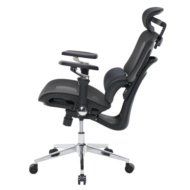 Kancelářská ergonomická židle PORTE II — síťovina, černá