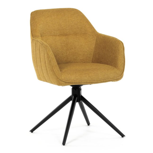 Jídelní otočná židle SCARA — kov, látka, více barev