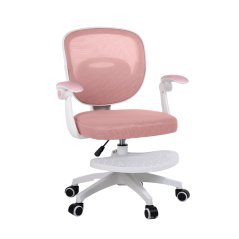 Dětská otočná židle Neoseat JUNI 008 s podnoží — látka, růžová