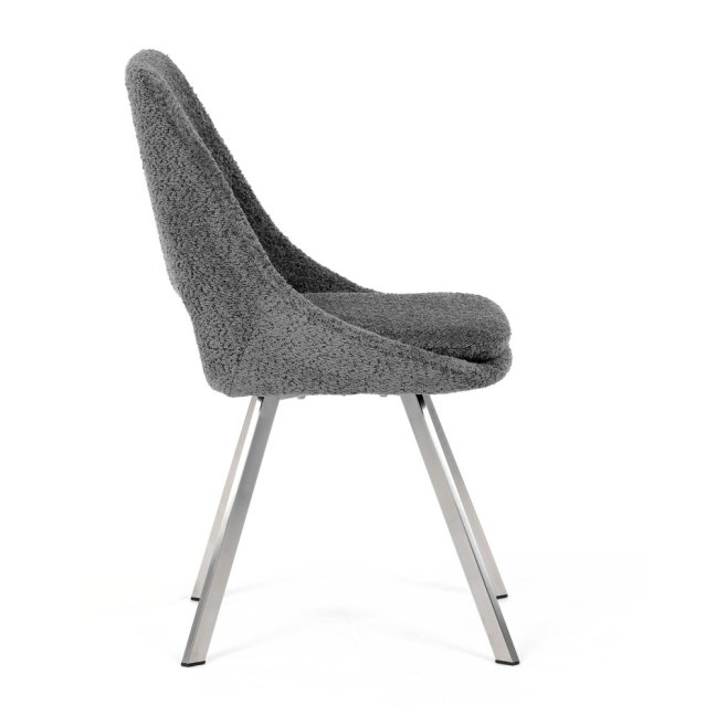 Jídelní židle TALISE — kov, látka, stříbrná / více barev