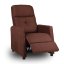 Relaxační polohovací TV křeslo MODO — látka, hnědá, nosnost 130 kg