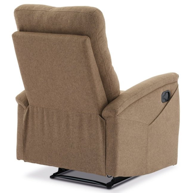 Relaxační polohovací TV křeslo ASTER — látka, hnědá