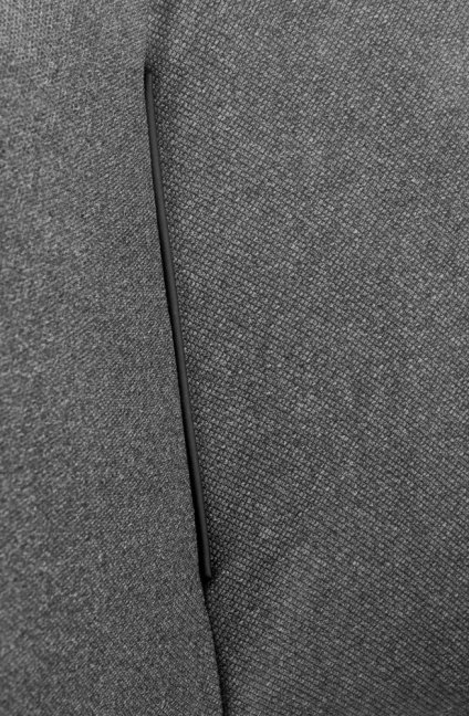 Jídelní židle TREBOL — kov, látka, šedá