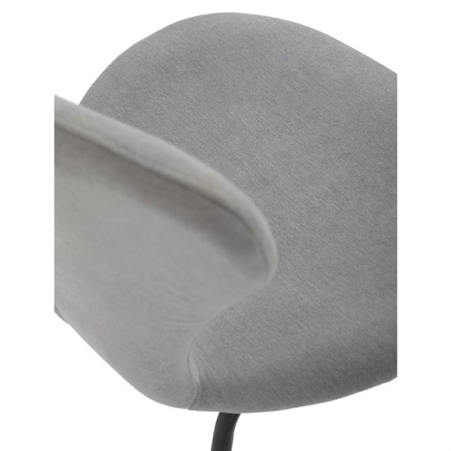 Jídelní židle JULES — kov, látka, více barev - Barevné varianty jídelní židle JULES: Světle šedá