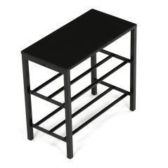 Botník EULA — kov, MDF, černá