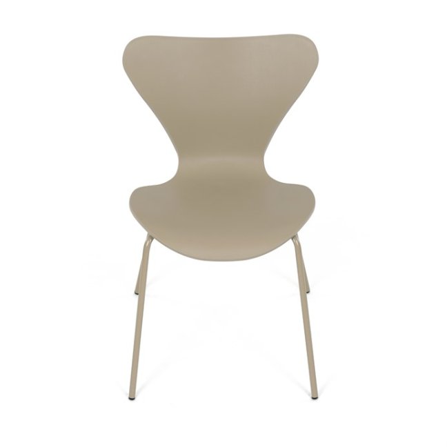 Jídelní židle VERN — kov, plast, cappuccino