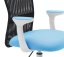 Dětská židle Neoseat MONKEY WHITE s podnoží — látka, bílá / světle modrá