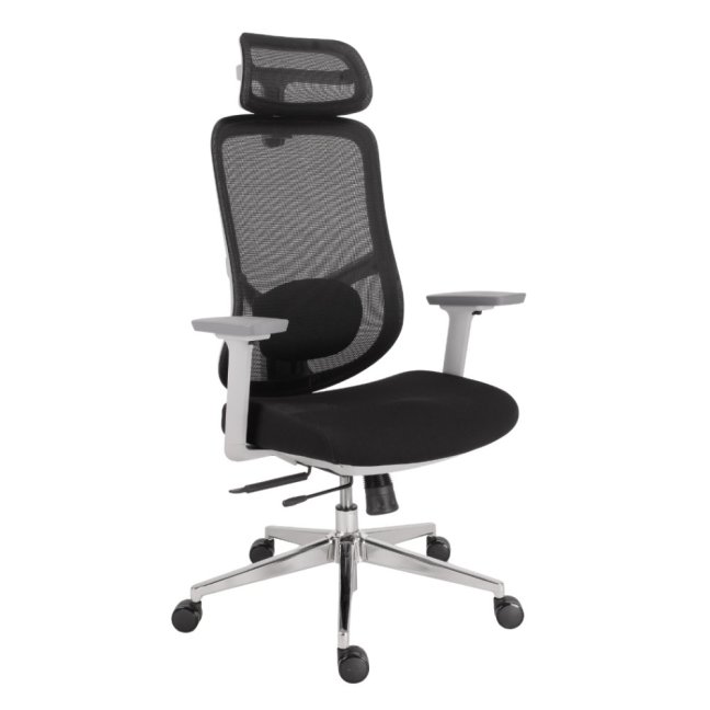 Kancelářská ergonomická židle Neoseat ALLY WHITE — černá / bílá, nosnost 150 kg