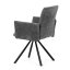 Jídelní otočné křeslo MANKA — kov, látka, více barev - Barevné varianty jídelního křesla MANKA: Šedá